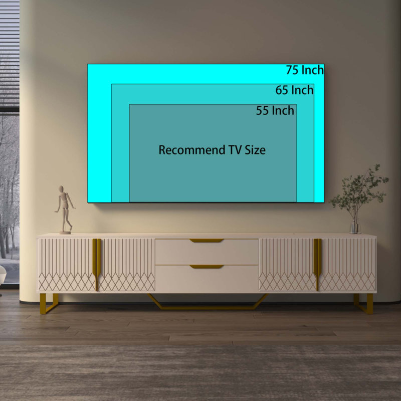 Meuble télé avec armoires de rangement
