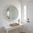 Wavy Round Solid Wood Frame Decorative Mirror,For Bedroom, Bathroom, Living Room, Entryway-1936892070-1936892069