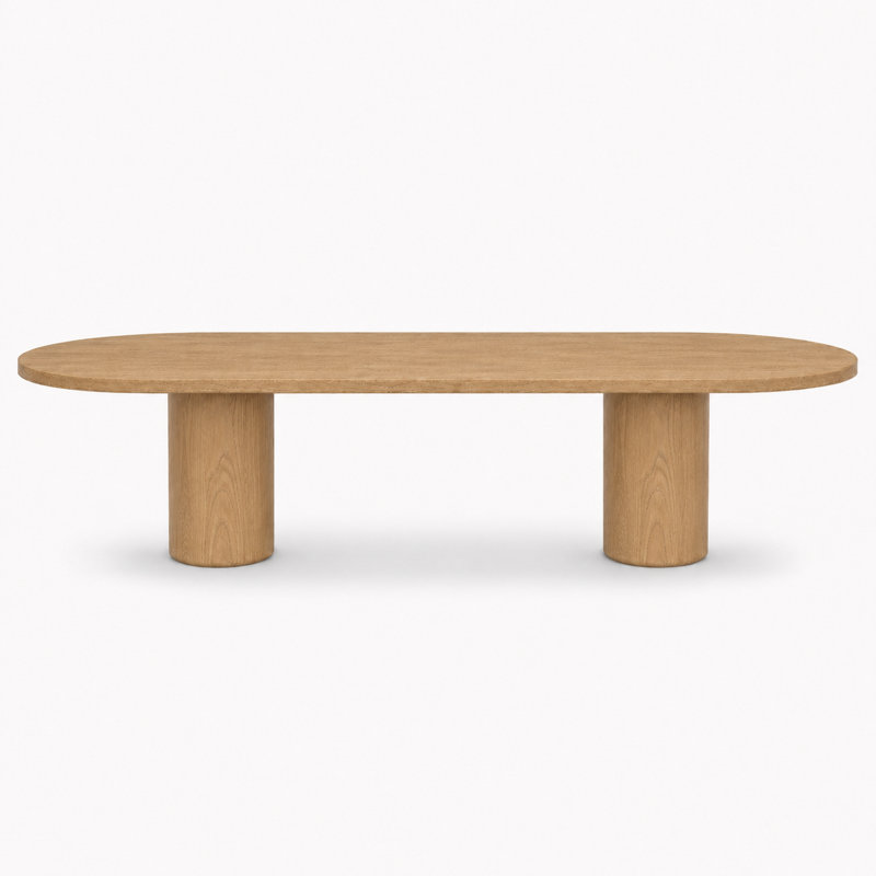 Syrah Solid Wood Dining Table, 118" W x 43.50" D x 30" H, Natural