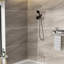 Pomme de douche à jet de gel 4,7 po et douche à main 8 po en noir mat-118034399
