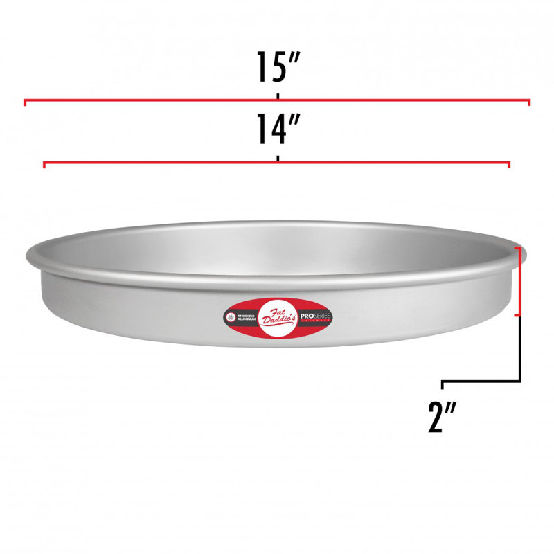 Moule à gâteau rond antiadhésif Aluminium Fat Daddie, 14"