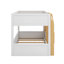 Lit superposé avec bureau, armoire de rangement et ports USB, lit superposé peu encombrant avec échelle et garde-corps