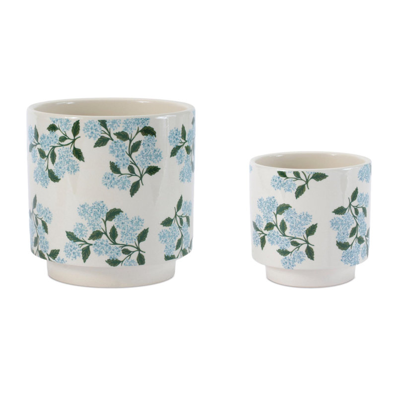 Hydrangea Floral Pattern Planter