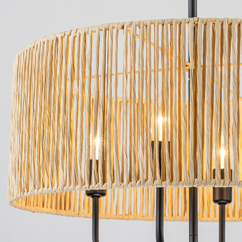 4 - Light Dimmable Drum Chandelier