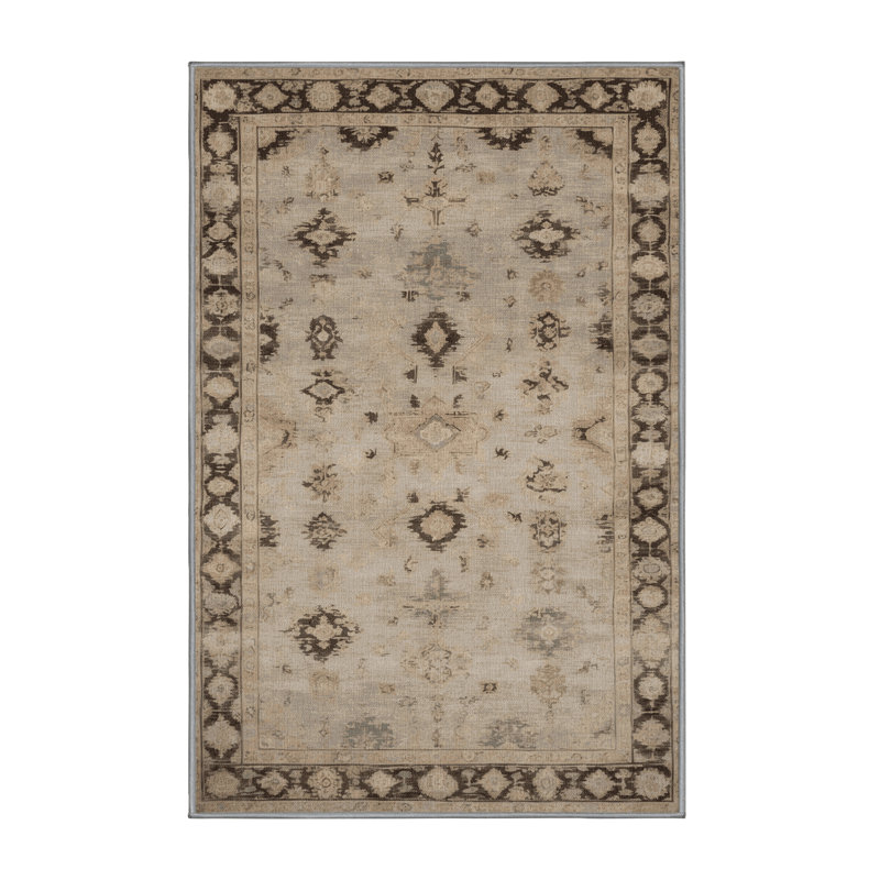Machine Washable Overdyed Gray Area Rug, Rectangle 3' x 5'