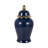 Ellport Sophisticated Ceramic Tall Jar with Lid Accent for Home Decor - Sculptural Table Jar with Silhouette Curve for Shelves Consoles and Tabletop Styling - 18", Blue-89110050-89110051
