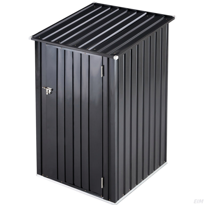3.3 ft. W x 3 ft. D Steel Storage Shed, Dark Gray, 62.98" H x 39.32" W x 40.52" D