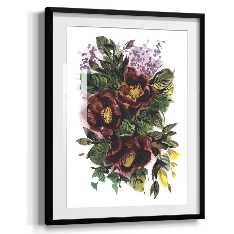 " Vintage Pattern II ", Black Framed Paper, Yes