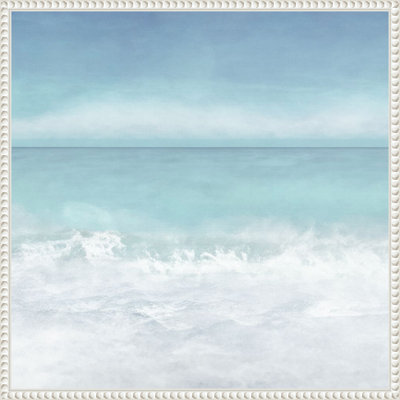 «Tranquil Ocean Waves Beach II» par Christine Zalewski, reproduction d'art sur toile encadrée