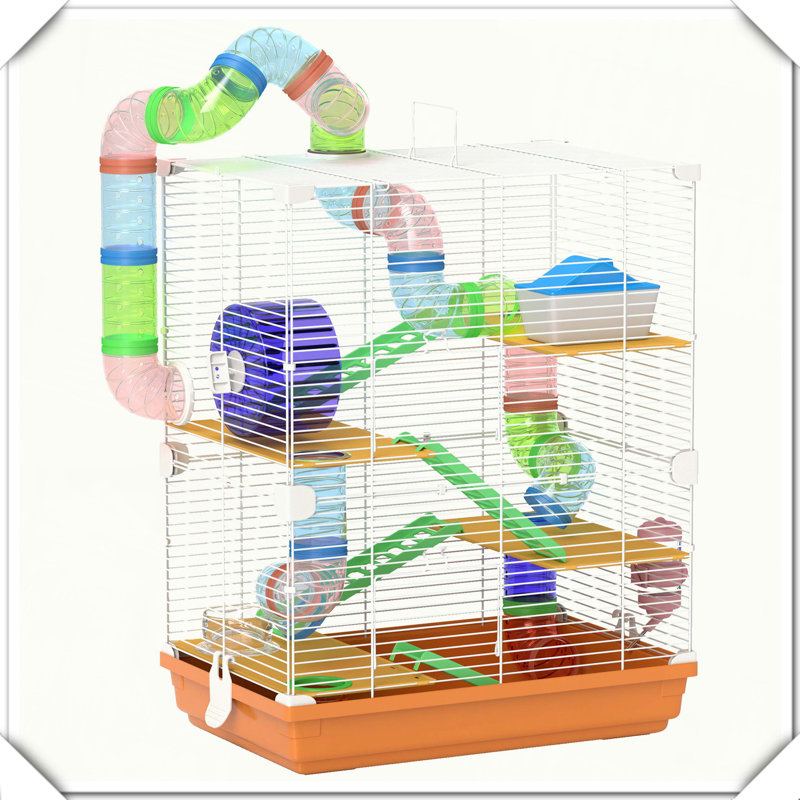 Cage à 5 étages avec porte-bidon et porte-bidon