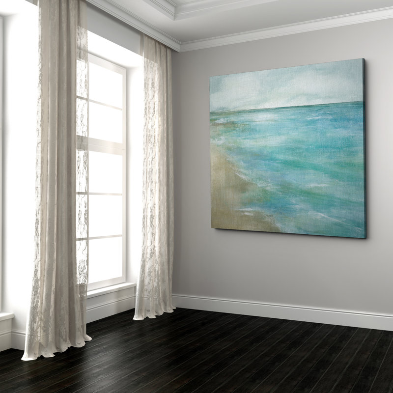 « doucement marées », reproduction sur toile, H 16 po x l 16 po x P 1,5 po, Toile tendue