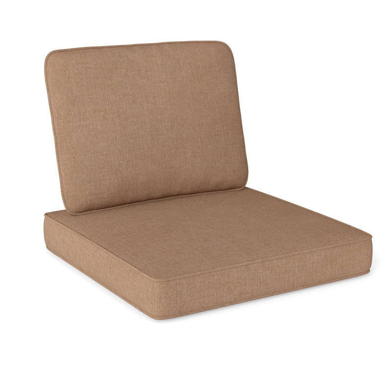 2-Pack 24" x 24" Deep Seat Cushion & Back Pillow with Removable Covers Outdoor, Brown