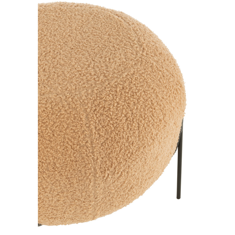 Lorensa Solid Wood Accent Stool, Camel