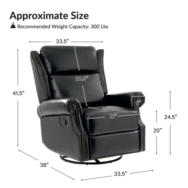 Fauteuil oscillant pivotant et inclinable Hayliee Kelly Clarkson Home, Noir