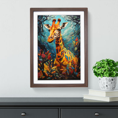 Giraffe Orphism - Framed Print