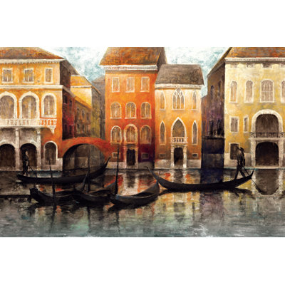 Gondola Guys - Wrapped Canvas Painting