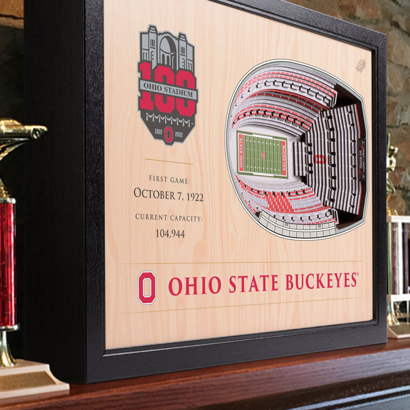 Décoration murale 25 couches NCAA, Ohio State Buckeyes 100th