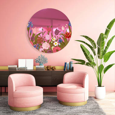 Dazzling Pink Disco Ball Shining On Wood by Hey Bre! Creative Studio Print