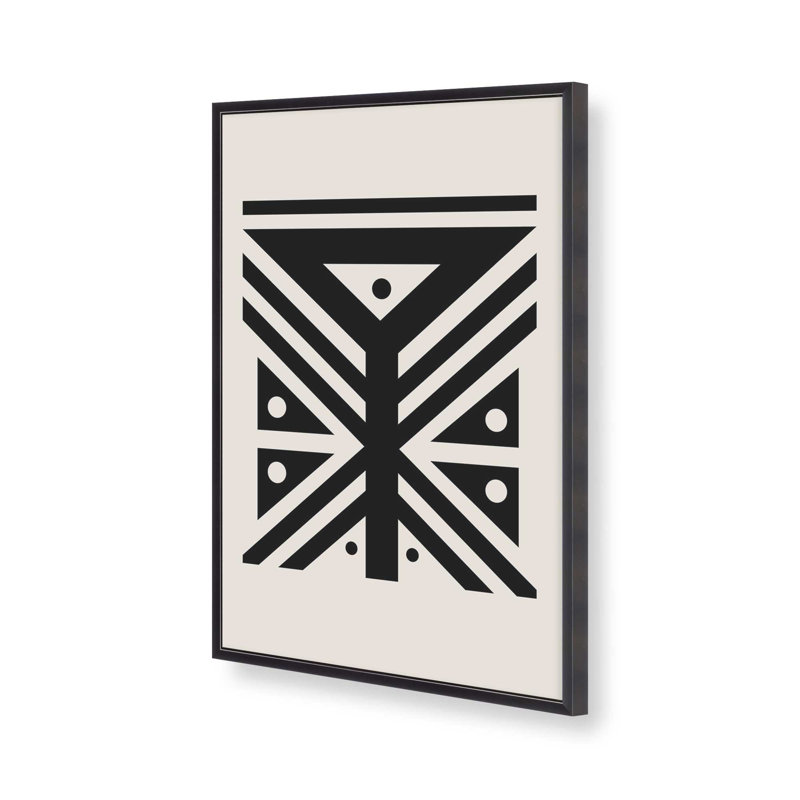 Impression de motifs tribaux modernes, Zinc patiné, H 37,25 po x l 25,25 po