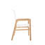 Chaise avec accoudoirs Seashore en bois naturel avec toile blanche-169011617