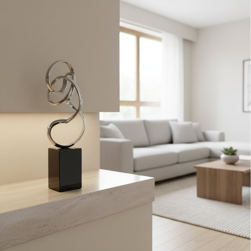 Sculpture Lazo Cordon sur marbre 