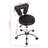 Bendina Rolling Swivel Salon Stool Height Adjustable Spa Massage Stool with Backrest  