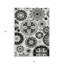 Tapis extérieur lavable à motif de médaillon floral noir et argent 5 pi x 8 pi