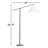 68.25" Steel Floor Lamp With White Linen Shade-106951518