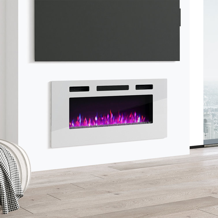 Orren Ellis Johna 40'' W Electric Fireplace Insert u0026 Reviews - Wayfair  Canada