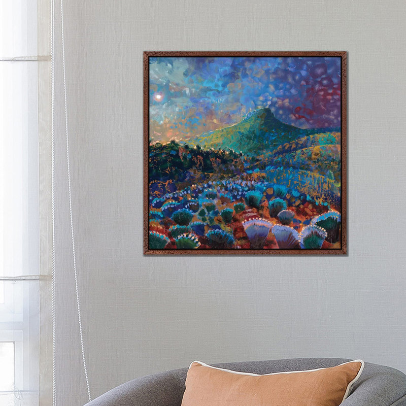 Coyote Springs Ranch by Iris Scott - 1 Piece Painting on Canvas, 66.04 cm H x 66.04 cm W, Brown Floater Framed
