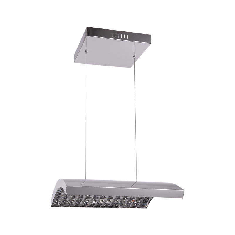 Luminaire suspendu transitionnel en cristal DEL