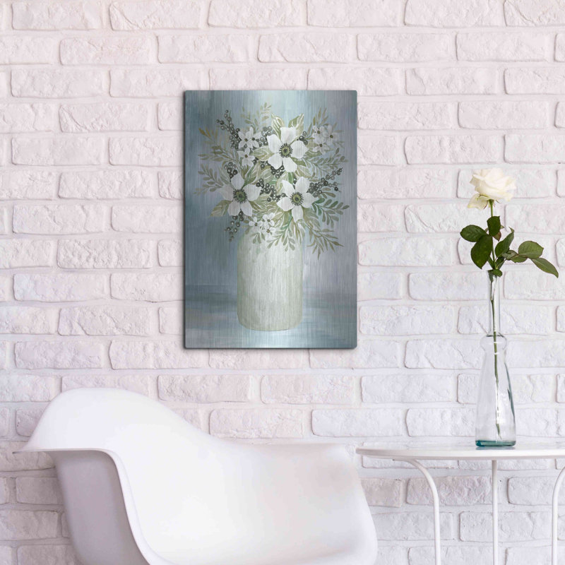 «White Blooms I» par Cindy Jacobs, H 24 po x l 16 po