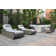 Rattan Wicker 9 - Person Seating Group with Cushions