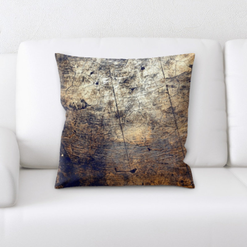 Faux Leather Throw Pillow