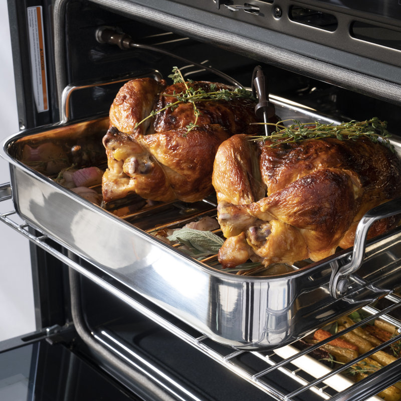 ZLINE 30 in. Autograph Double Wall Oven w/ Air Fry and White Doors and Accent Handles, Champagne Bronze