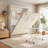 Wall Mounted Murphy Bed With Separate Manual Height Adjustable Desk, Space Saving Foldable Wall Bed & Computer Desk