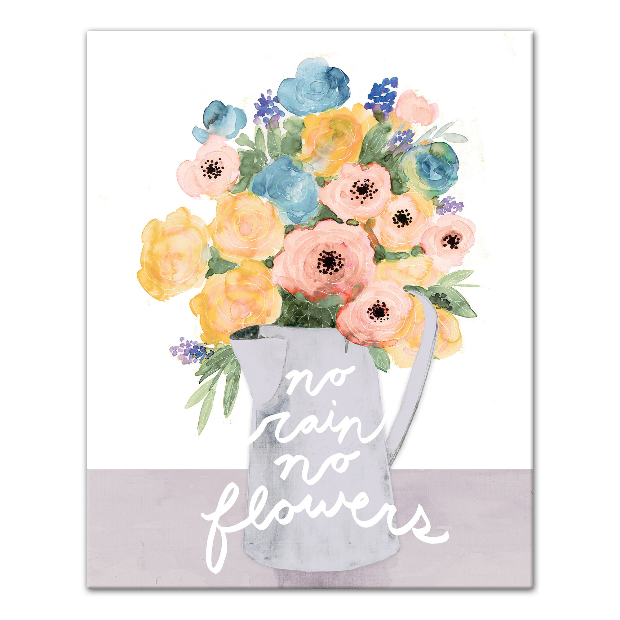 Gracie Oaks No Rain No Flowers On Canvas Painting | Wayfair