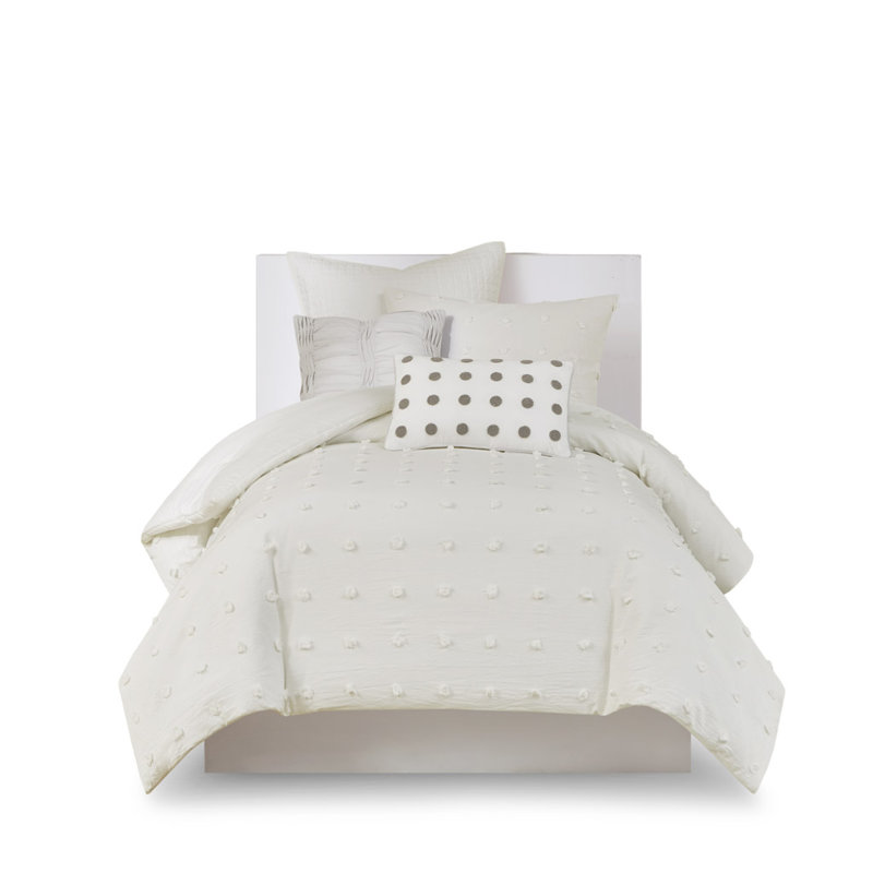 Ensemble d'édredon en coton , Édredon simple / simple TG, Ivoire