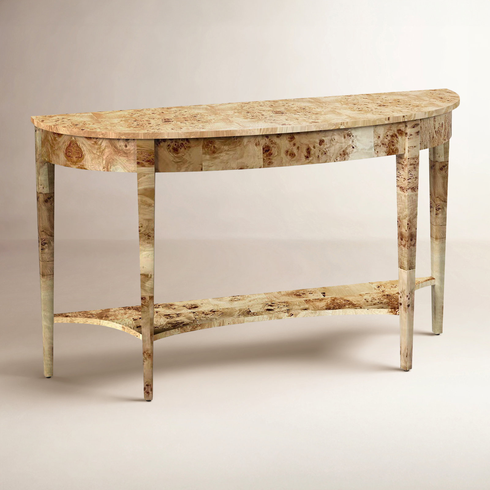 Kal 54" Console Table, Light Burl