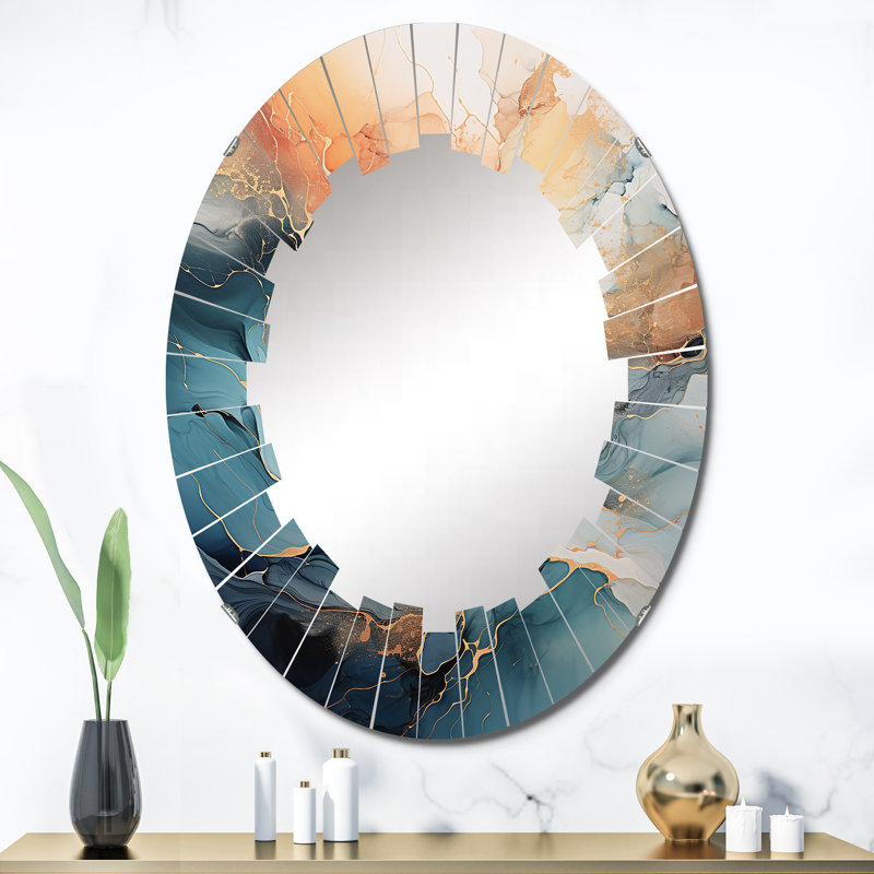 Meitner - Miroir mural moderne ovale, 36 po x 24 po