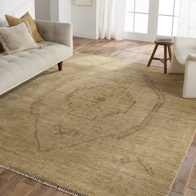 Jaipur Living Fayola JIN11 Handknotted Medallion Green Area Rug (10'x14'), Rectangle 9' x 12'