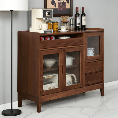 Commode d'appoint multifonctionnelle en bois massif