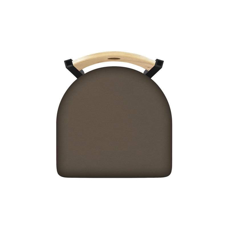 Tabouret pivotant Voltaire, 25, Noir froissé, Siège Canter Earth / finition érable naturel
