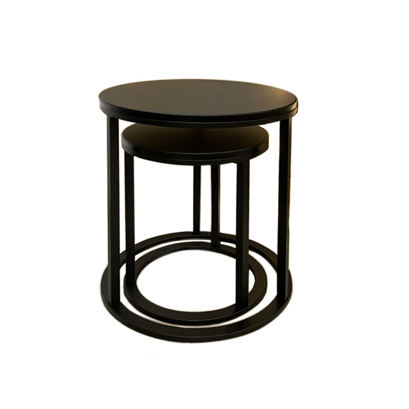 Donna Frame Nesting Tables, Matte Black/Black
