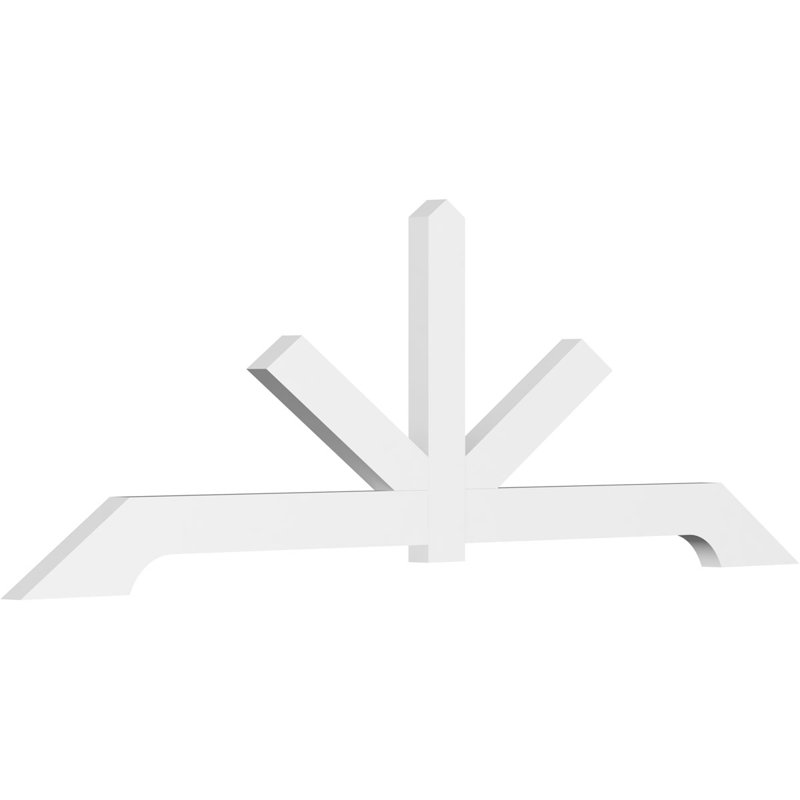 Support de pignon en PVC de qualité architecturale Vanguard, H 28 po x l 84 po (pas: 8/12), P 2 po x F 4 po