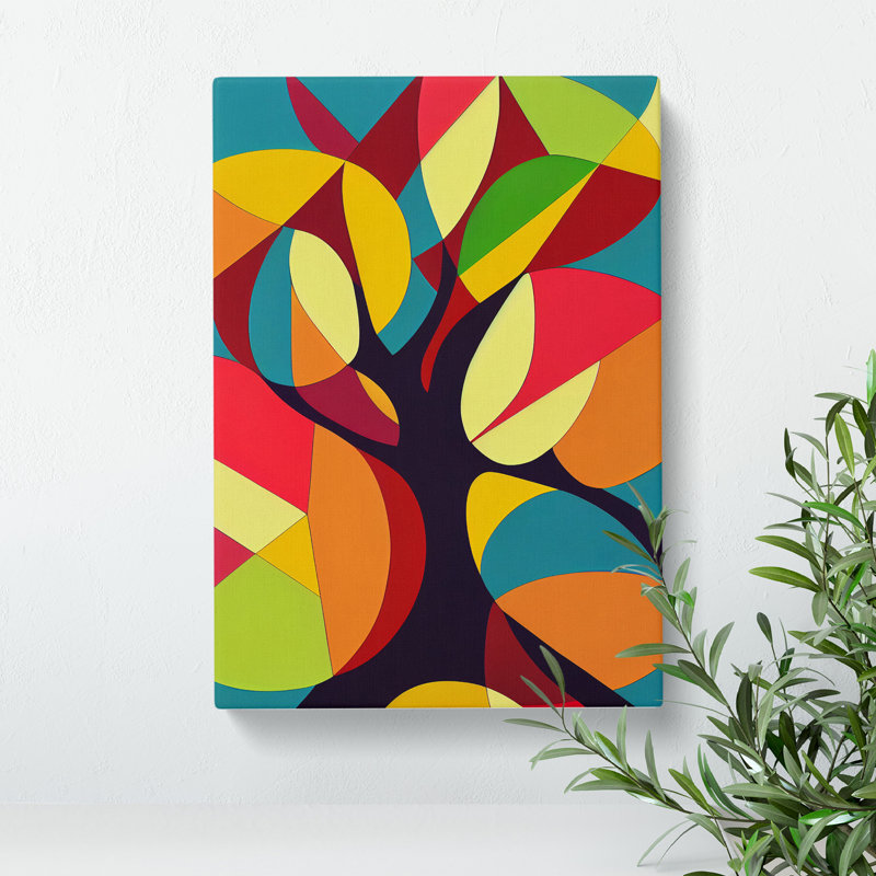 Bold Abstract Tree Art No.1 - Wall Art, Wrapped Canvas, 50cm H x 35cm W x 3cm D, No Matte