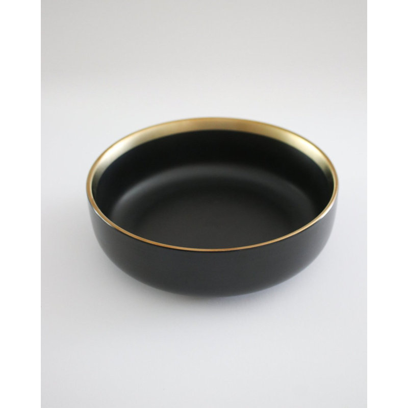 "The Luxury Collection" Bol noir avec bordure dorée - grand 7,4 "
