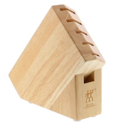 Bloc à couteaux 6 fentes bois d’hévéa studio zwilling ja henckels Pro