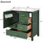 Meuble-lavabo de 30 po avec cadre en bois massif et lavabo en céramique, tiroirs à fermeture en douceur, armoire élégante avec lavabo, largeur et mécanisme, meubles-1701812188