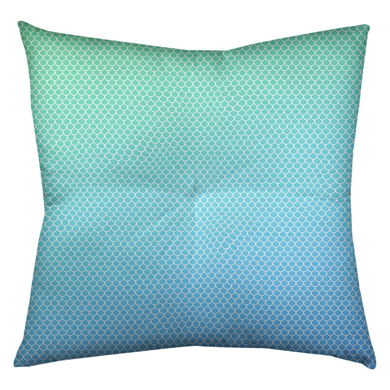 Coussin de sol Katelyn Elizabeth, 30 po x 30 po, Bleu / vert